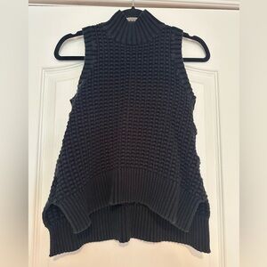 French Connection Black Sleeveless Knit Sweater